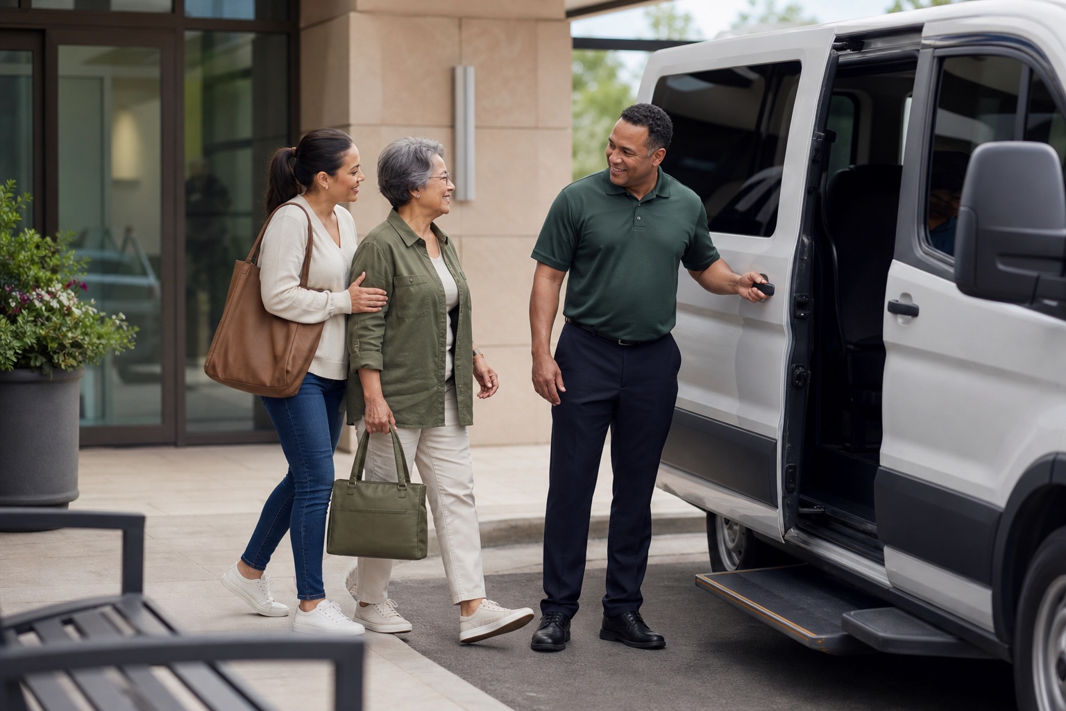 Dialysis ride pickup at a medical facility